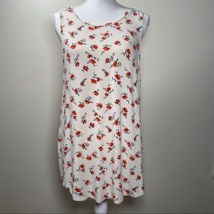 Old Navy red and white floral sleeveless top